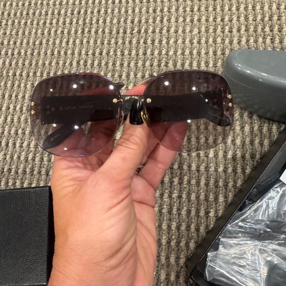 Linda Farrow Purple Sunglasses